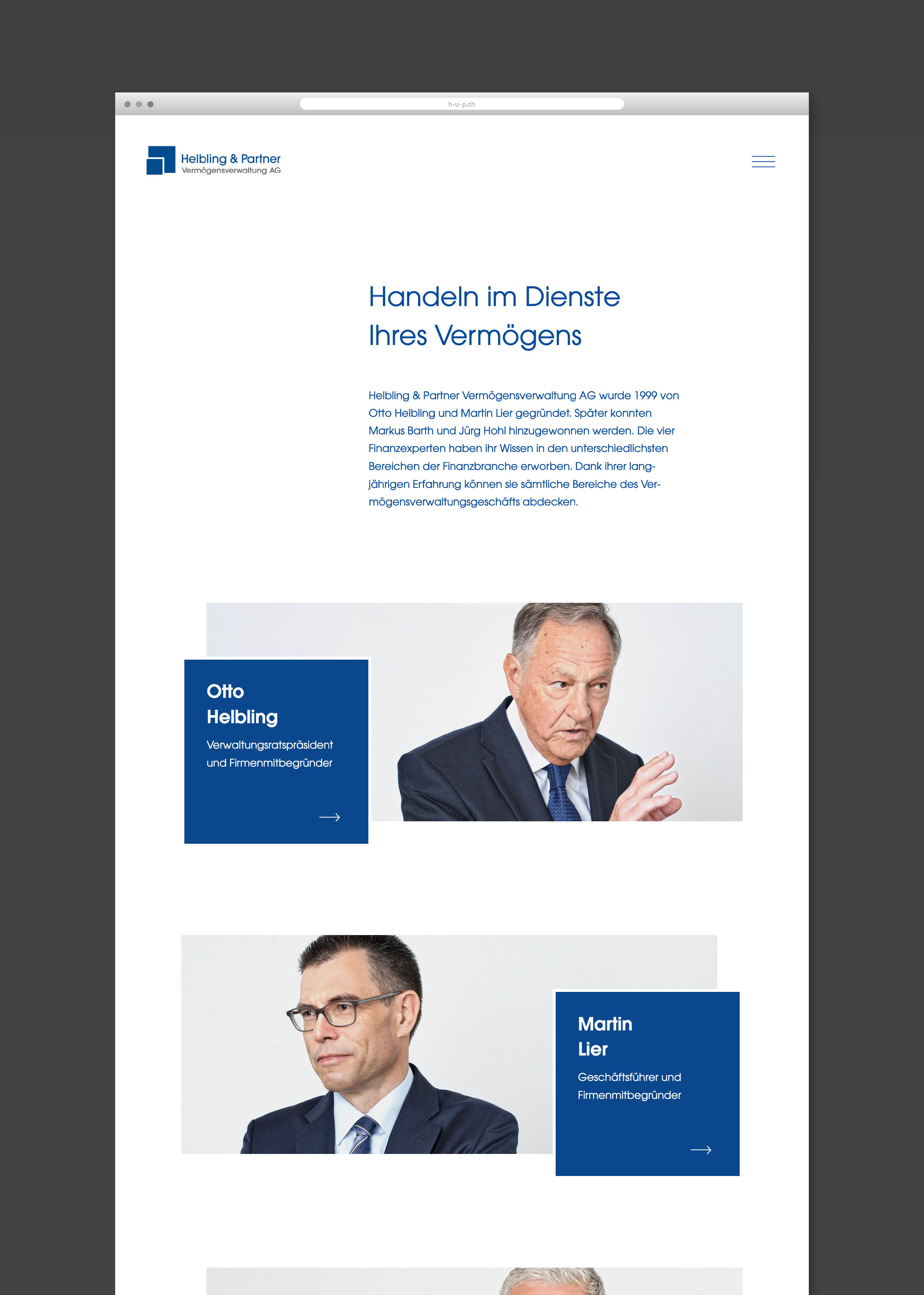 Website Personen Helbling & Partner AG